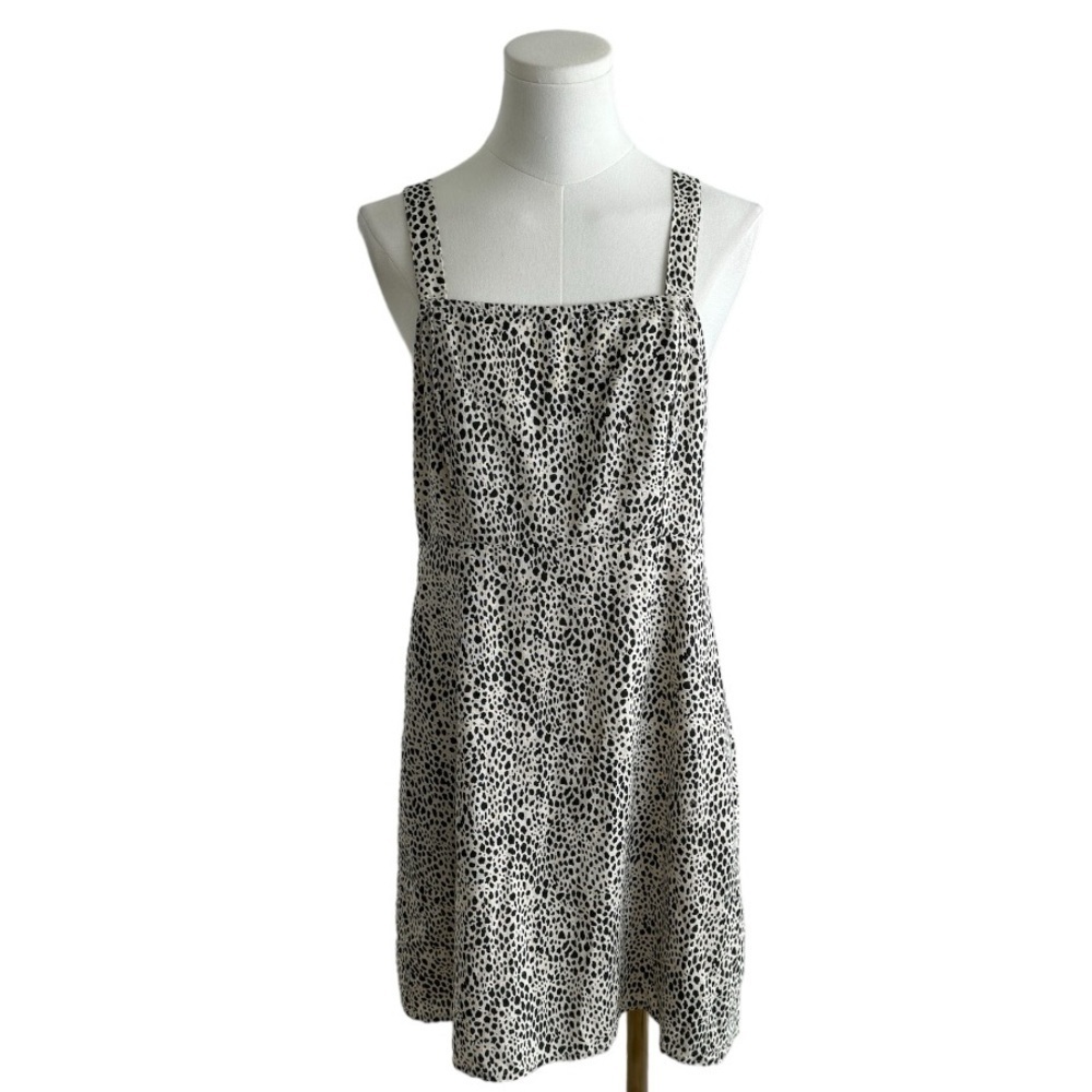 AMERICAN EAGLE Cotton Linen Animal Print‎ Mini Dress Dalmatian Spots size M